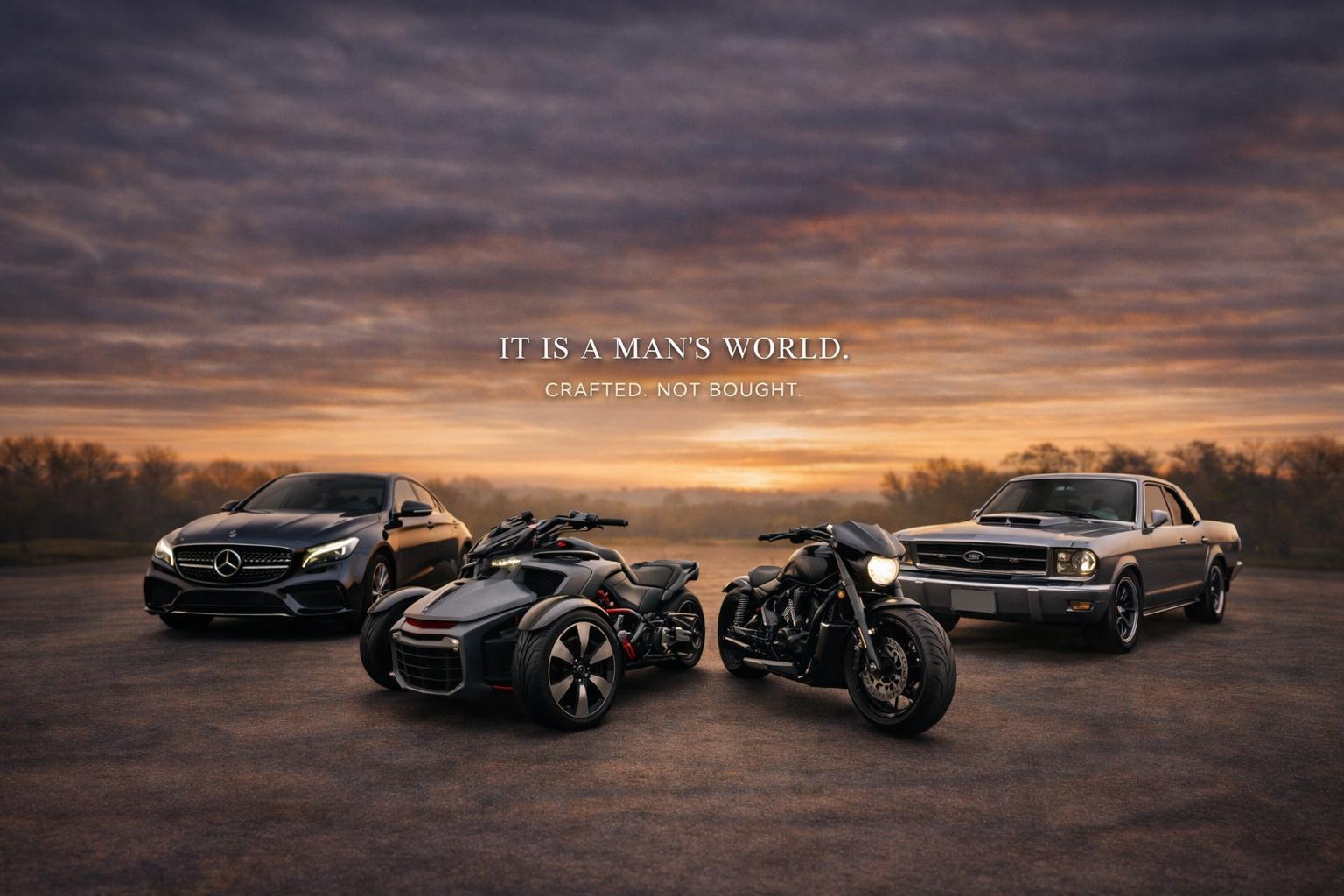 Mete Turan Motorräder und Fahrzeuge: Harley Davidson, Mustang, Mercedes S Coupe